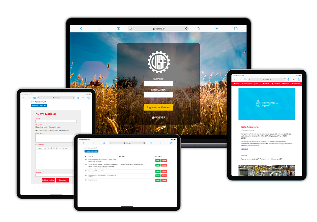 UISF — gestor de contenidos a medida
